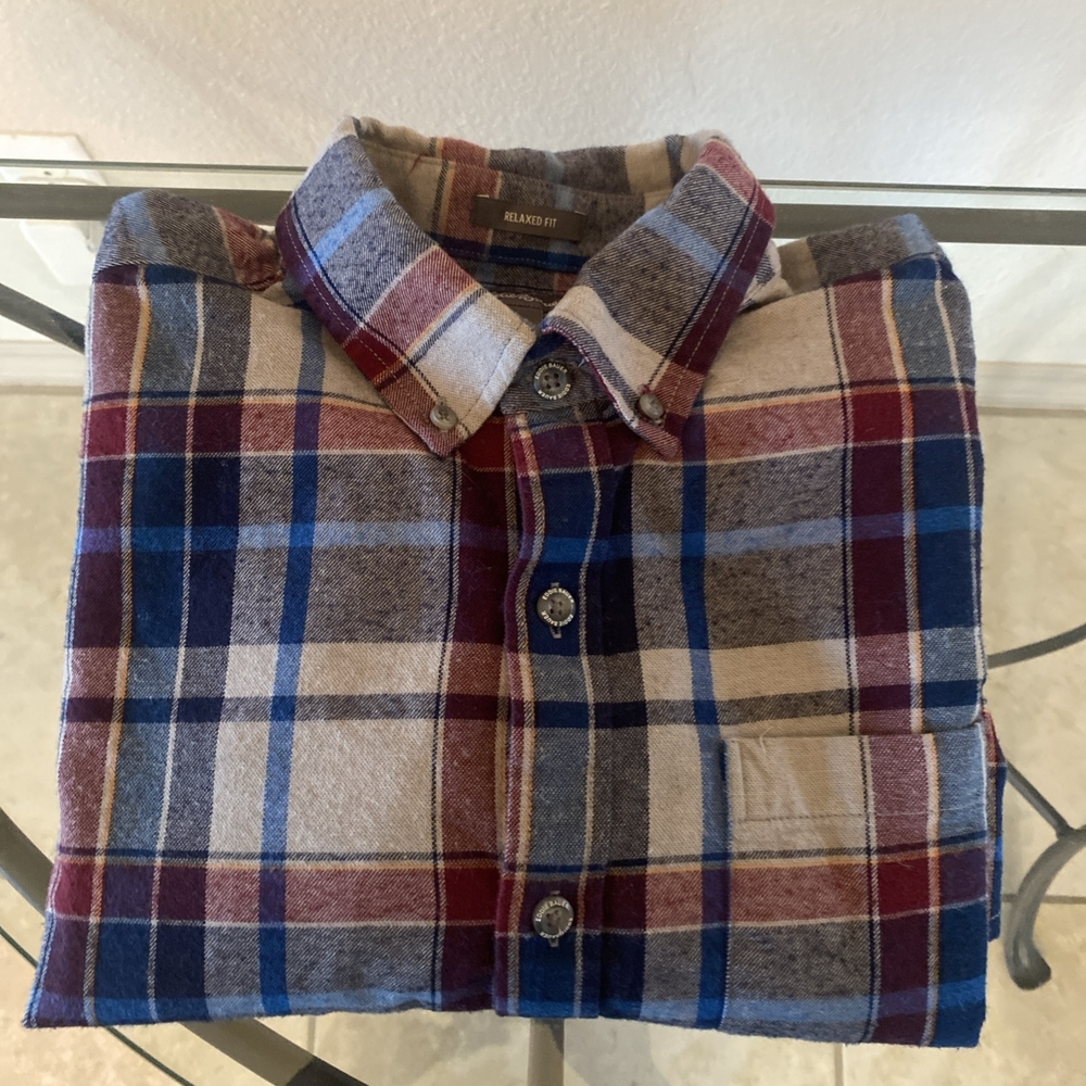 Eddie Bauer Multicolor Plaid Button Down Shirt